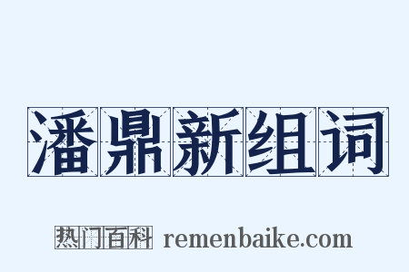 潘鼎新组词是什么意思的图片